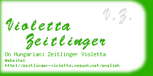 violetta zeitlinger business card
